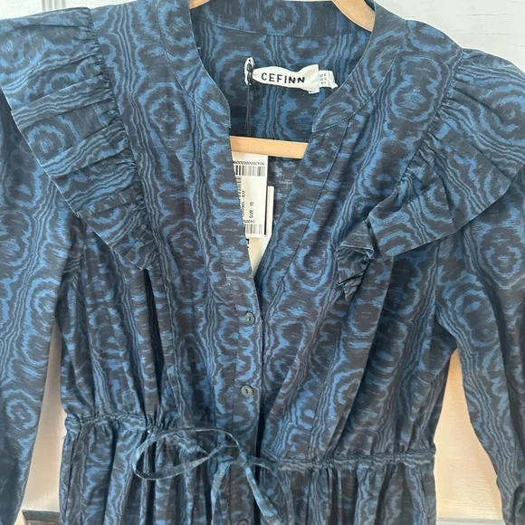 Cefinn NWT Blue Long Sleeve Dress - Picture 3 of 5
